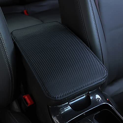 LMLY Car Center Console Pad for Nissan,Auto Armrest Seat Box Cover Protector Carbon Fiber Leather Design Decoration Car Armrest Cushion Compatible with Nissan All Series Auto 